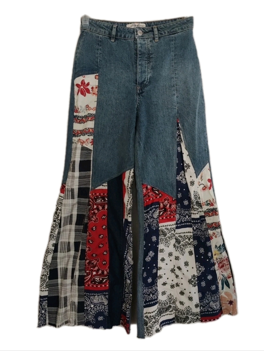 We The Free Patchwork Free People Jeans Size 26 - Pre-Loved, Excellent Condition